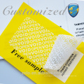 Prix ​​concurrentiel Garantie personnalisée Void sticker of China National Standard